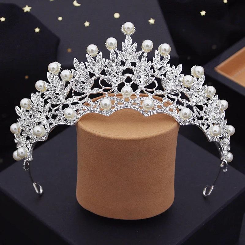 barroco do vintage coroa de noiva para princesa meninas strass pérolas tiaras coroa headdress noiva diadem prom casamento cabelo jóias