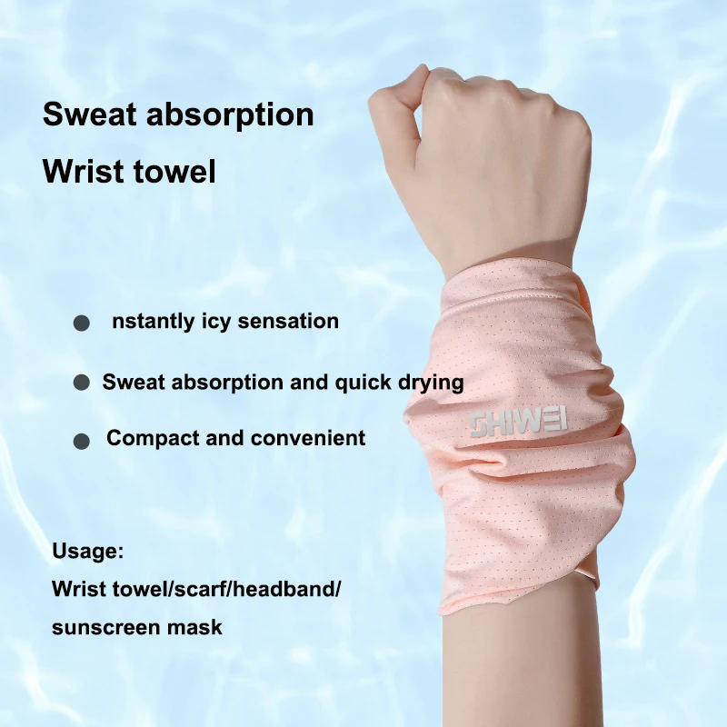 Sports Towel Sweat Absorbent Wristband Ice Sensation Quick Dry Fitness Running Cycling Sun Protection Thin Unisex Towel