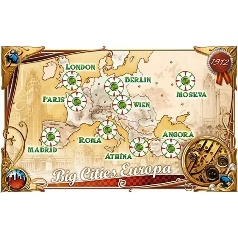 Ticket To Ride Europa 1912 Board Game EXPANSION Train Route-Building Strategy Game Party Play Cards Plot Board