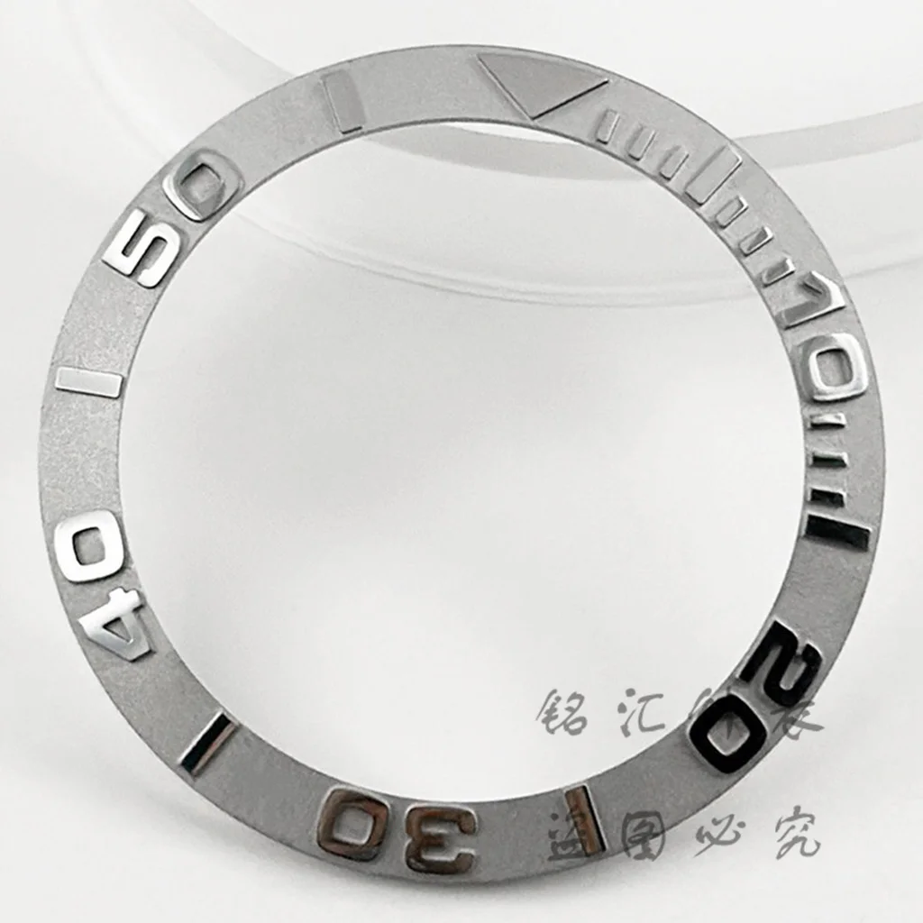 Elegant Sloping Ceramic Bezel Insert - Gold Black Rose Gold, 38mm