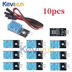 Smart Digital Temperature and Humidity Sensor Module with PCB (DHT11 Module 10pcs)