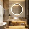 LUVODI 32Inch Waterproof Gold Frame Bathroom Mirror with LED Lights Illuminate Wall Vanity Mirror 3 Color Dimming Quick Defog 1