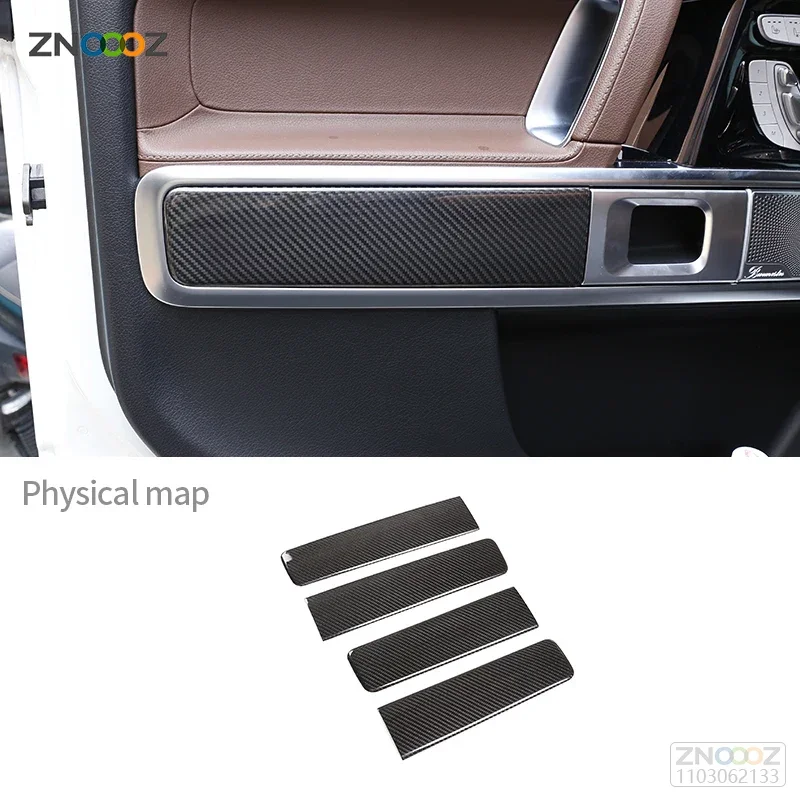 

Real Carbon Fiber Car Door Protection Panel Decoration For Mercedes Benz G Class W463 2019-2020 Car Interior Accessories Trim