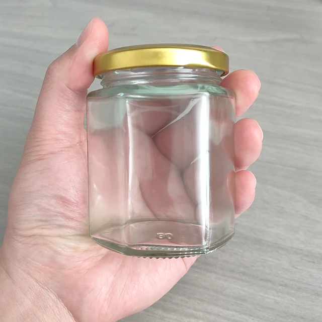 30 Vasetti Miele In Vetro Esagonali Da 45ml - Con Coperchi Dorati E Accessori Per Decorazione - Foto 3