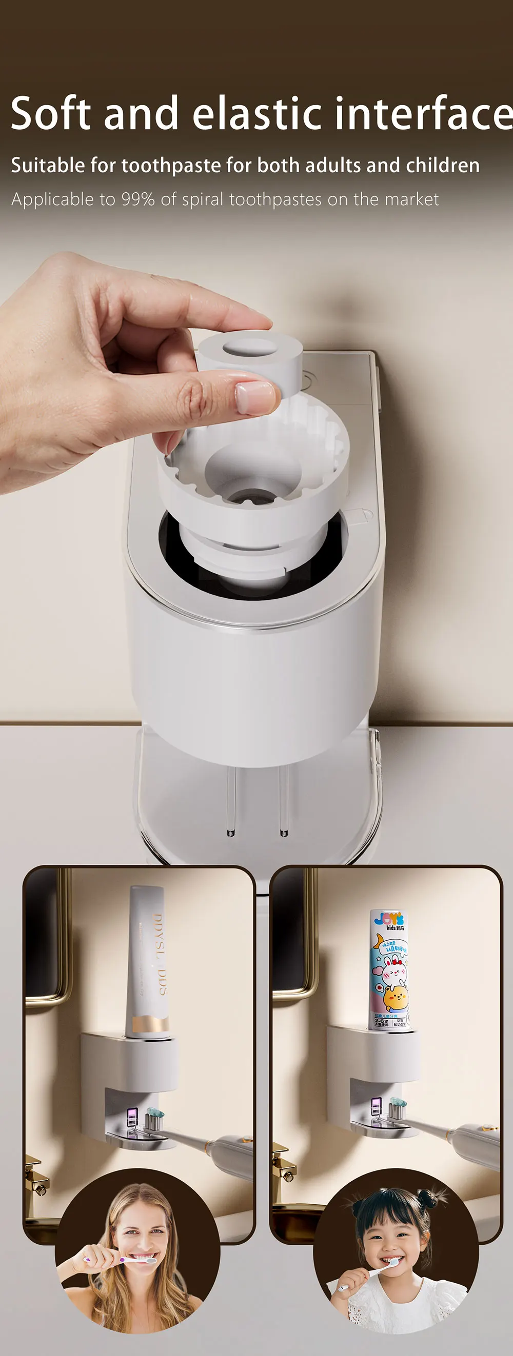 Automatic Wall-Mounted Toothpaste Squeezer - Electric Bathroom Accessory for Kids  Adults