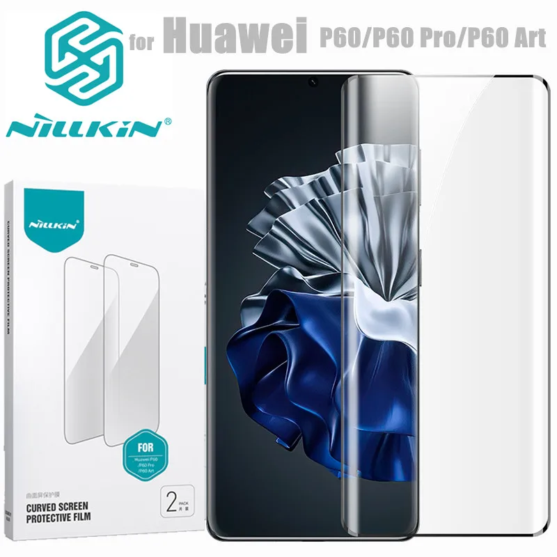 

NILLKIN 2 шт. Защита экрана для Huawei P60 Pro художественная ударопрочная плексигласная пленка (не закаленное стекло)
