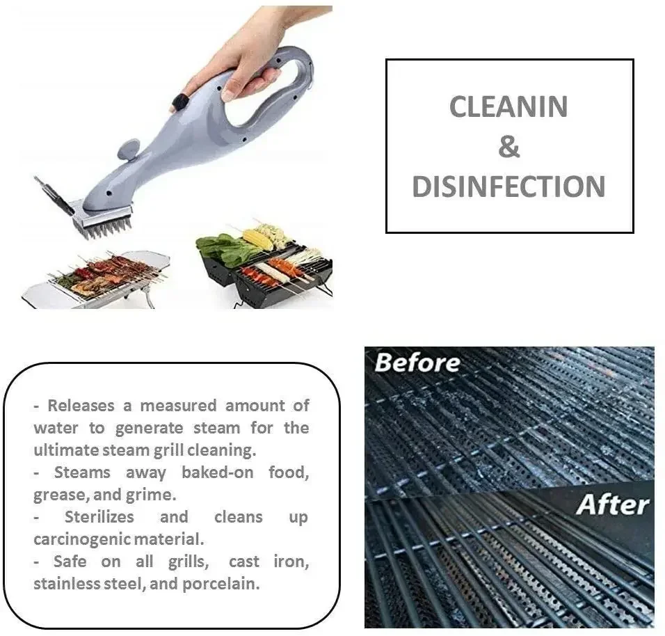 S984892594761495a9d7bba1ff2050acaT BBQ Grill Outdoor Steam Cleaning Brushes Barbecue Cleaner Suitable for Charcoal Scraper Gas Accessories Cooking Kitchen Tool Mallzona