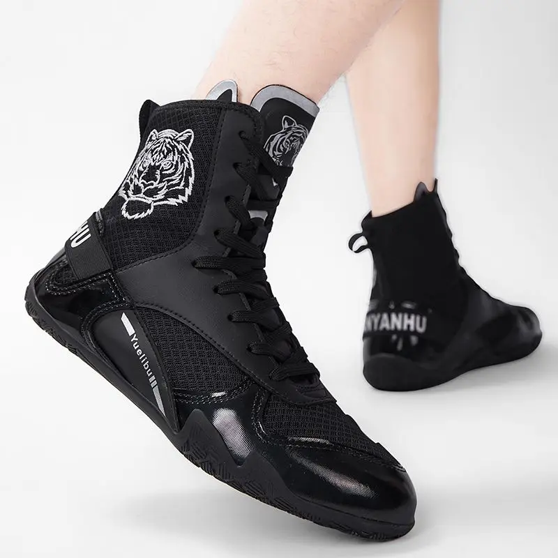 Hot Sale Wrestling Shoes Unisex Indoor Large Size Boxing Boots Men's Women's Quality Boxing Fighting Boots