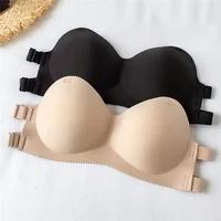 Invisible Sexy soutien-gorge sans bretelles Invisible Push Up Bralette Lingerie sous-vêtements sans couture sans fil solide sans bretelles soutiens-gorge Yoga soutien-gorge 1