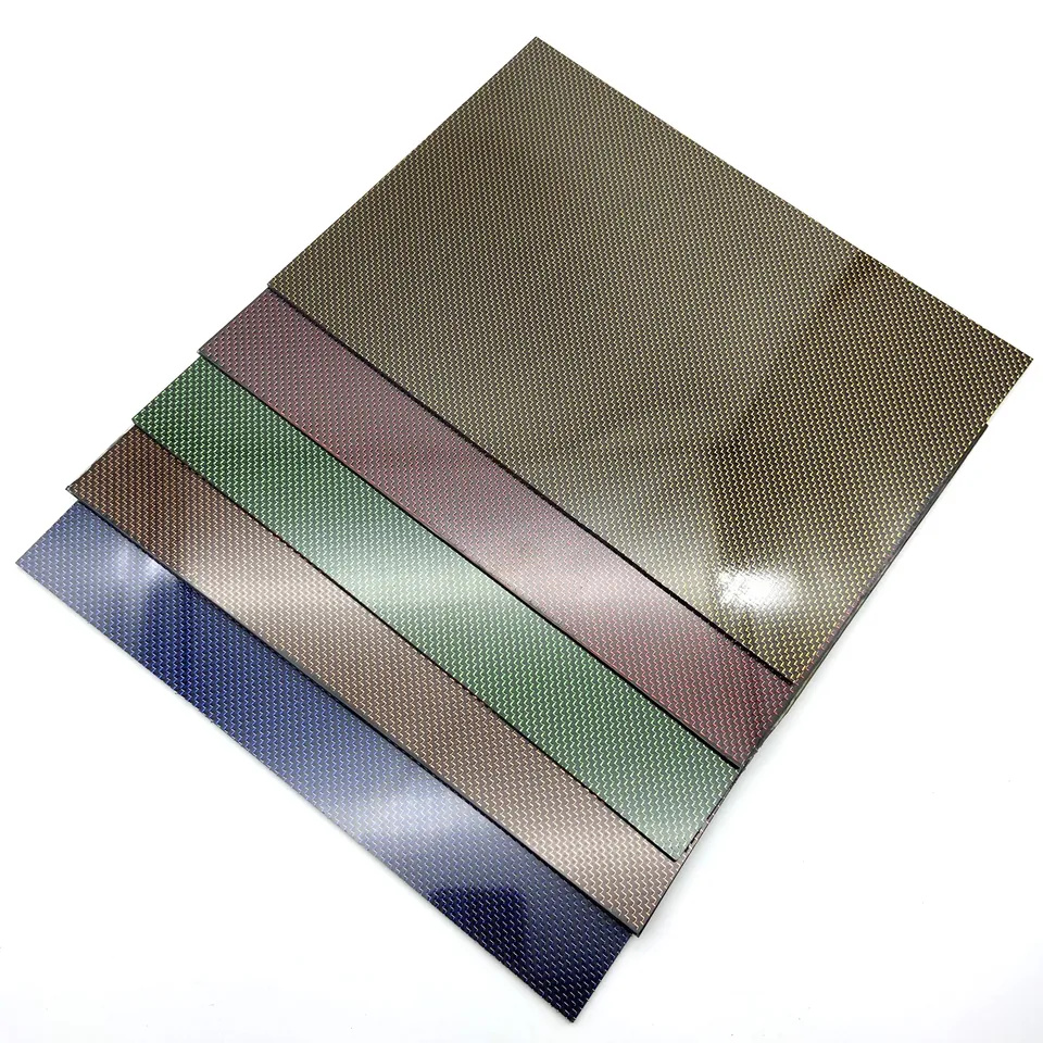 Multicolor Carbon Fiber Sheets - 200x300mm 3K Carbon Fiber Plates In 6 Colors