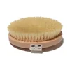 Oval Beech Massage Brush Sisal Bristle Extended Body Dry Brush Handheld Bath Brush Oval Bristle Spa Wellness Accessories Hot 2