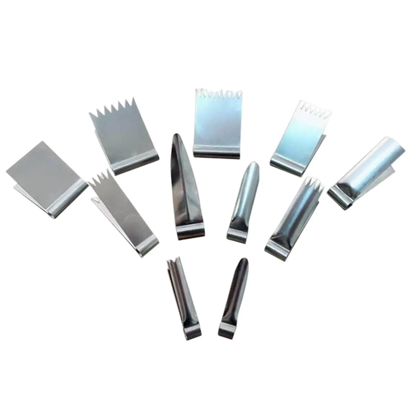 11-piece Stainless Steel Pottery Texture Clip Peanut Walnut Nut Model Clip Pottery Modeling Tool Ultra-light Clay Printing Tool