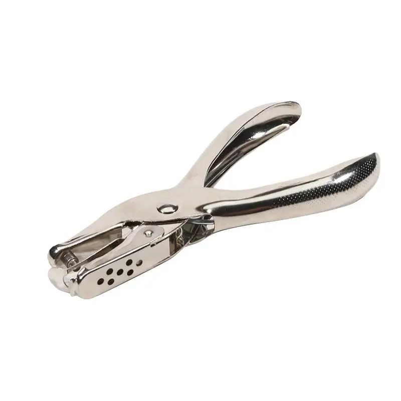 Compact Handheld Metal Single Hole Punch with Adjustable Diameter (3-6mm)