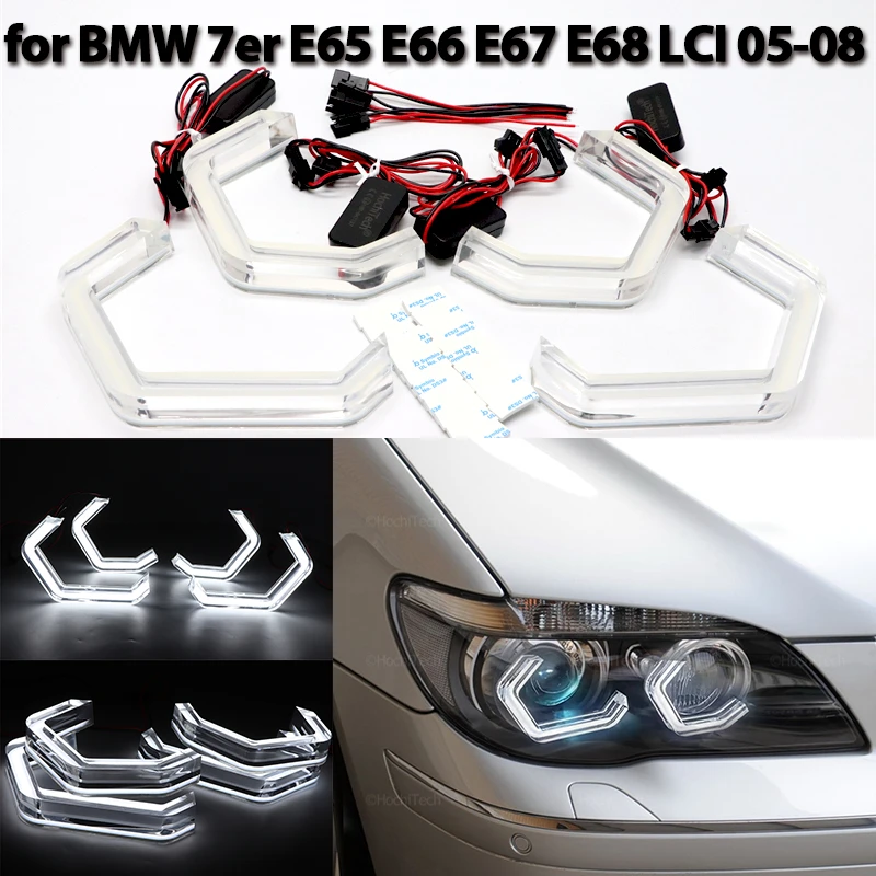 

LED Crystal Angel Eyes M4 Style DRL Halo Rings for BMW 7 series E65 E66 E67 E68 Alpina B7 LCI 730i 735i 740i 745i 750i 05-08