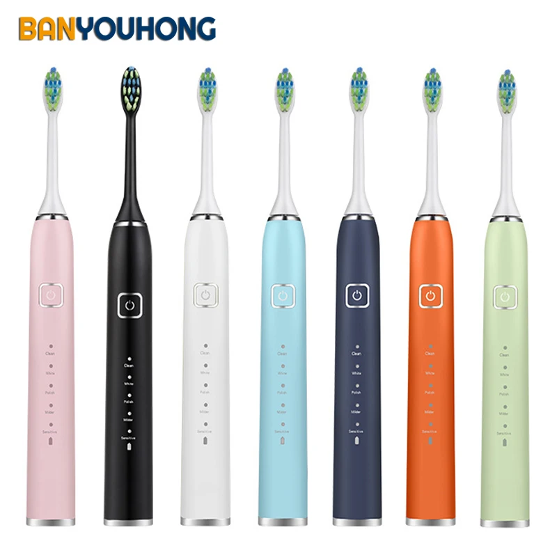 

Sonic Electric Toothbrush Adults Oral Care Teeth Whitening Massage Gum 5 Modes Waterproof Wireless Rechargeable Tooth Brush X300