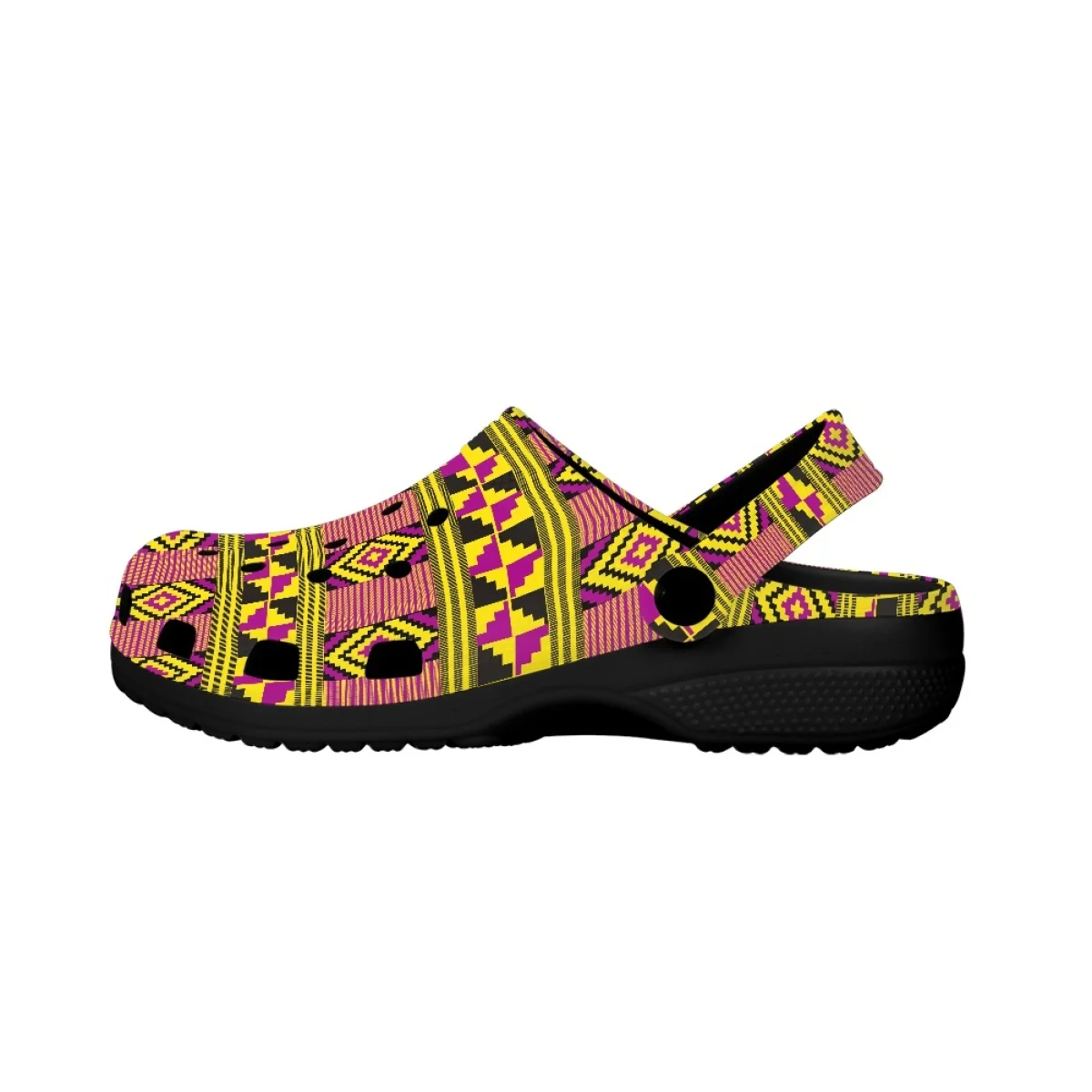 Vintage Tribal Folk Print Summer Beach Flat Sandals Non-slip Lightweight Breathable Clogs Unisex Soft Sole Garden Shoes Slides