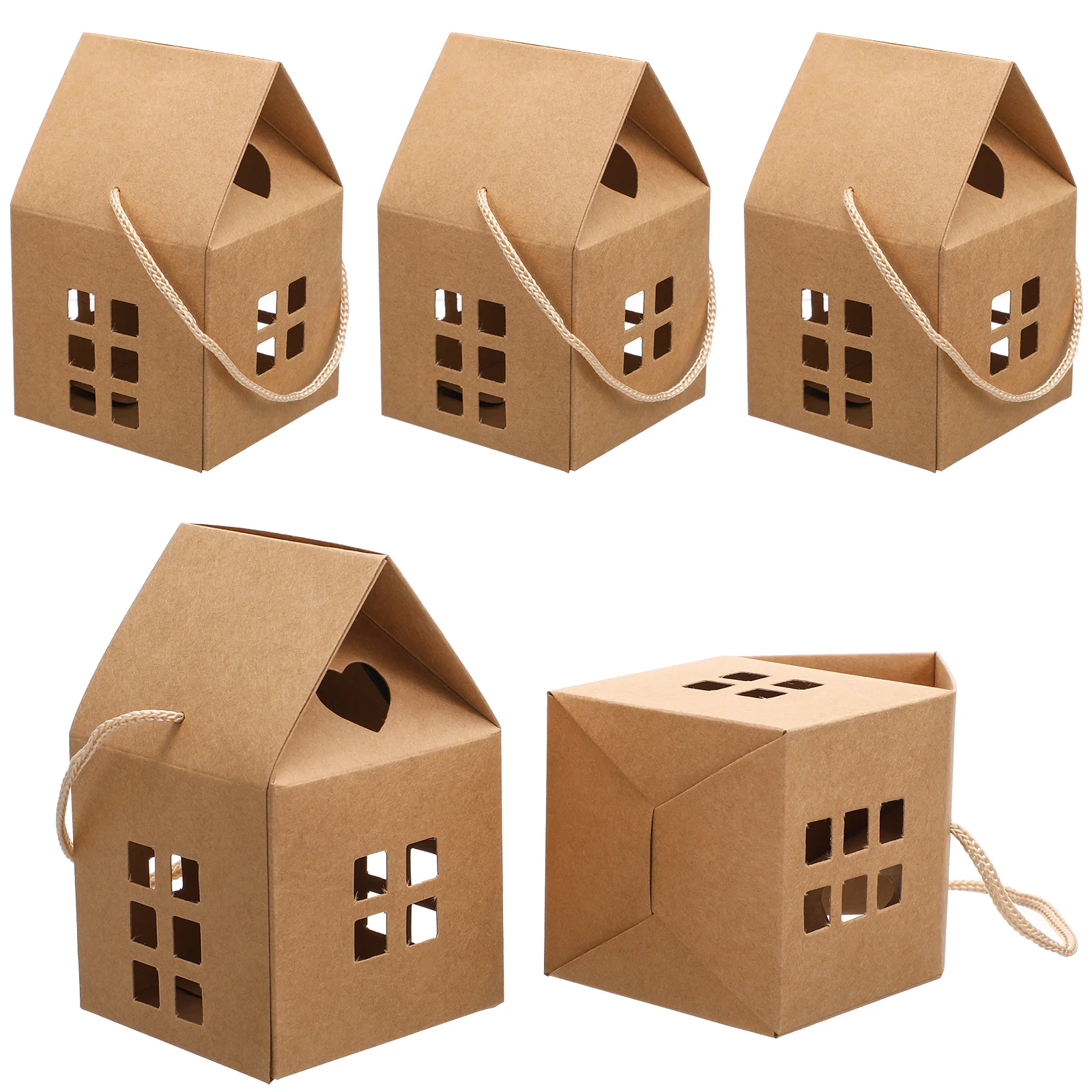 

Small Gift Box Decorative Packing Boxes Portable Hollow Out House Candy Gift Box House Shaped Paper Candy Boxes Gift Boxes