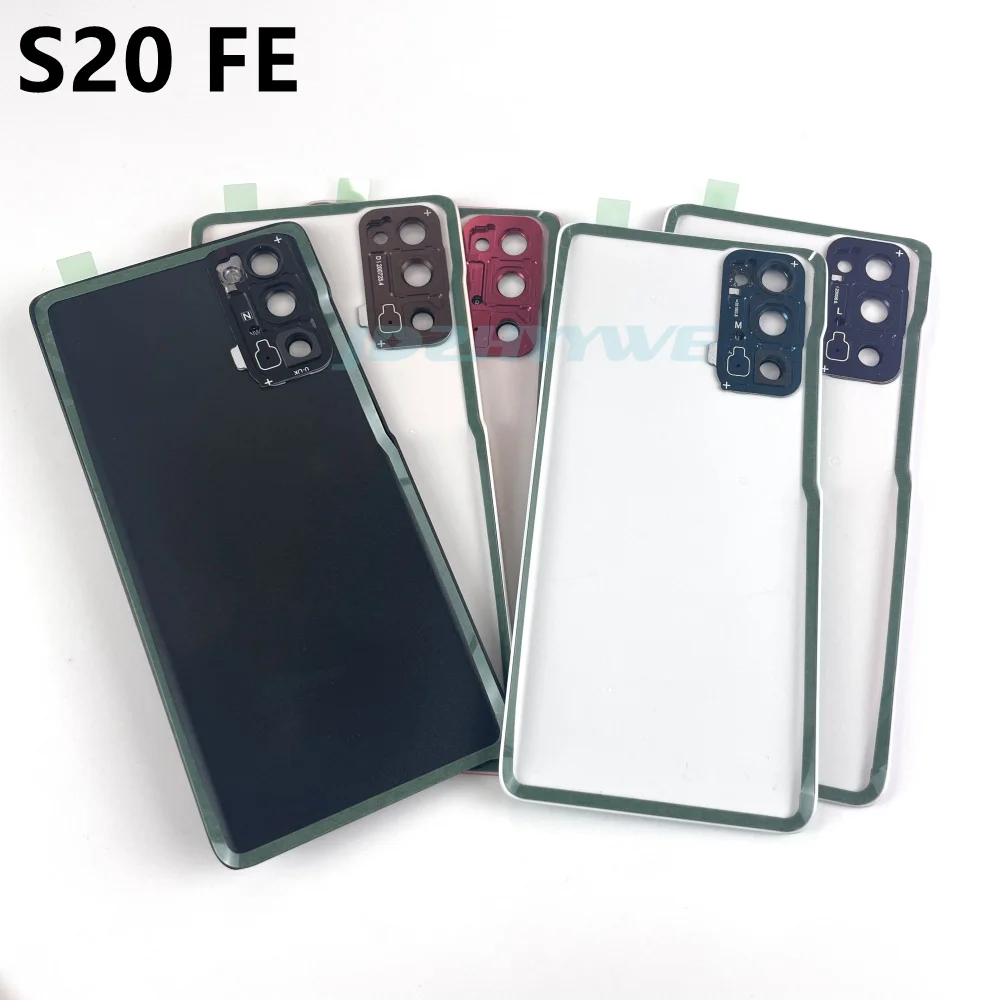 삼성 갤럭시 S20 FE G780F G781F 4G 5G 선풍기 에디션용 후면 커버 S20FE 배터리 후면 문짝 하우징 케이스 교체 카메라 렌즈