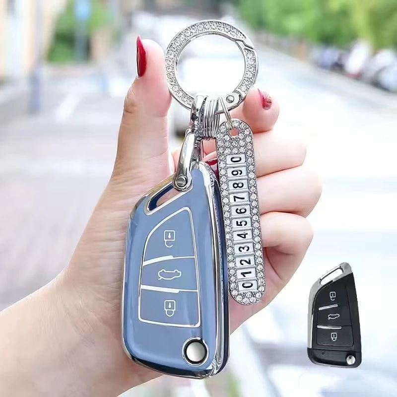 For VVDI rear equipped with KD special high-grade modified blade folding key case key case key case cover car key shell remote control case cover remote control protective sleeve