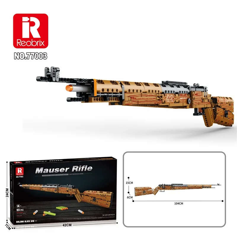 Mauser Kar98K Building Block Model Can Shoot Heavy Sniper Rifle
