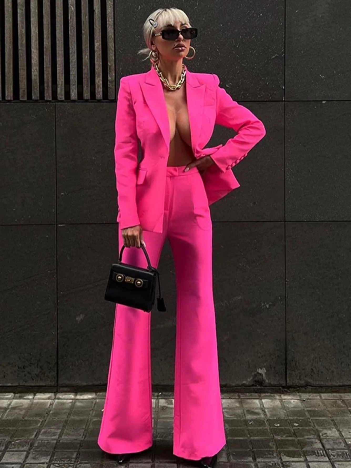 2022 Spring Autumn Fashion Ol Designer Two Piece Sets Single Button Blazer  + Pants Women's Suit Elegant Office Female Party Set - Pant Sets -  AliExpress