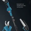 Pruning Telescoping Rod High Branch Electric Chain Saws Pole 180° Adjustable Stable Grip Telescoping Pruning Pole for BL1830B 3