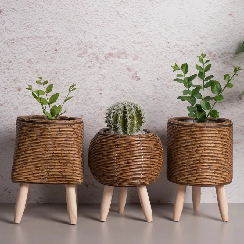 plant stand Creative triangular plastic for succulents small plants desktop flower pot holder
