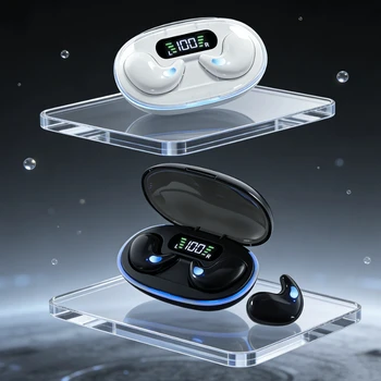 X55 Invisible Sleep Wireless Earphone TWS Bluetooth 5.3 Headphones Hidden Earbuds IPX5 Waterproof Noise Reduction Sports Headset 1