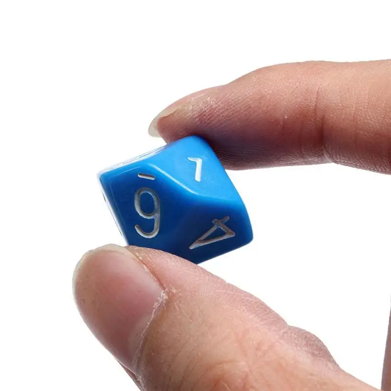 10 Face Dice 0-9 Digital Dice Running Group Board Game Literacy Color Children's Teaching Supplies for Dnd 10Pcs/set