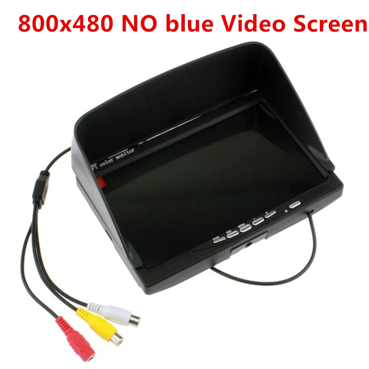 FPV 7 inch Not Blue Video Screen LCD TFT Monitor Photography HD 800x480 Screen w/Sun Shade for DJI Phantom QAV250 Ground Station