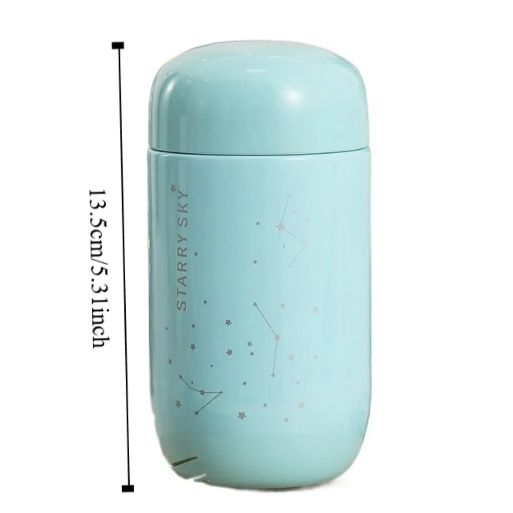 Solid Color Mini Thermos Cup Starry Sky Insulated Portable Vacuum Flask Portable Leak Proof Thermal Water Bottle Porridge Soup