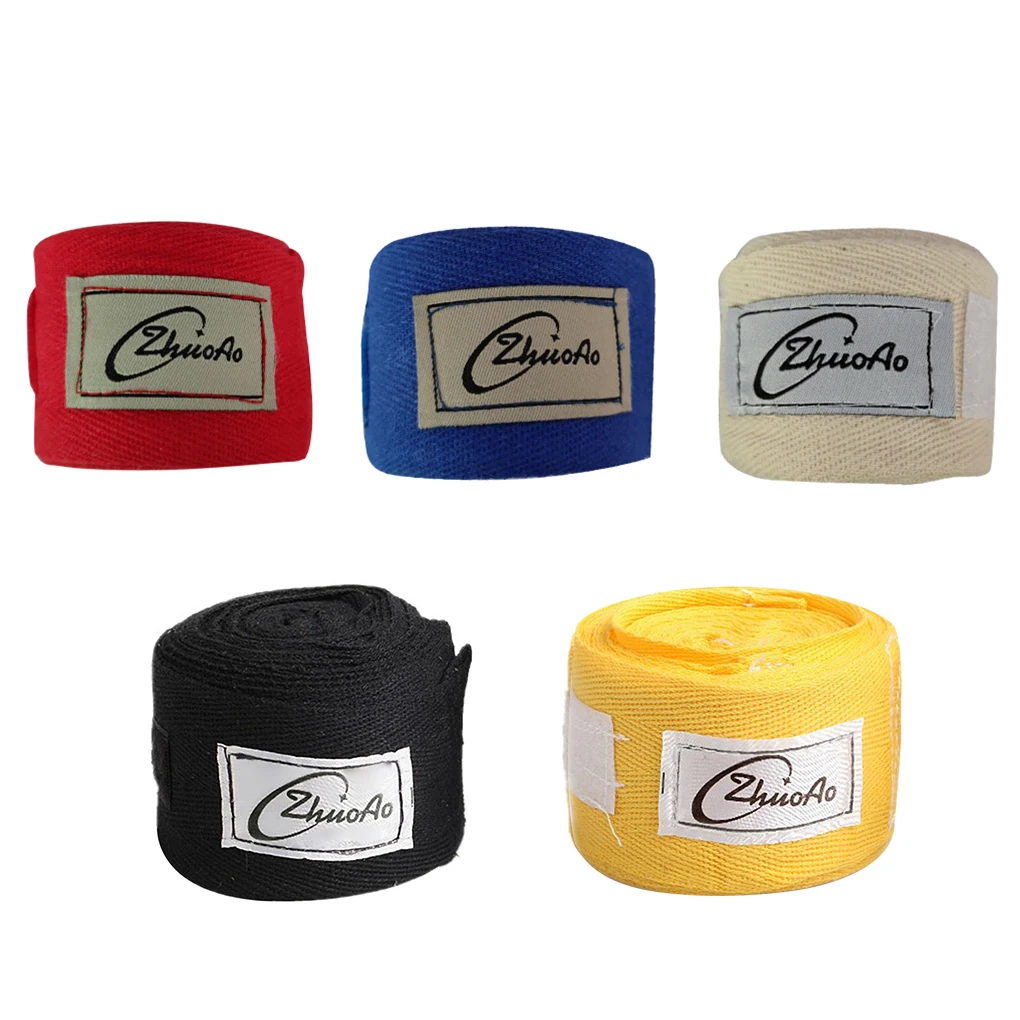 

Boxing Bandages Cotton Wraps Sweat-absorbing Gym Sports Training Bandages Sanda Muay Thai Taekwondo Hand Gloves Wraps 5m/roll