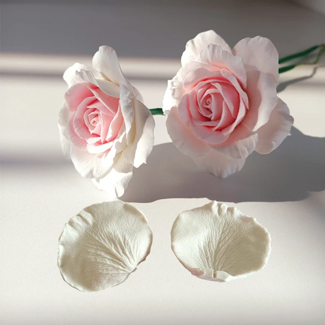 Austin Set Di 10 Stampini Per Fiori Di Rosa In Acciaio E 2 Stampi In Silicone Per Petali, Per Decorazione Torte E Pasta Di Zucchero - 3