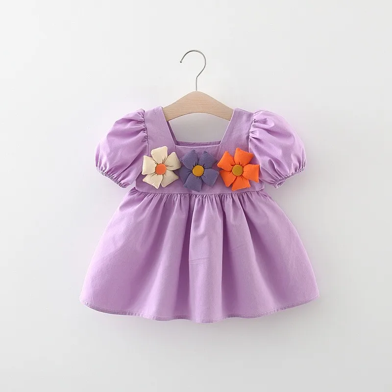 Beautiful Mid-Season Dress For Baby Girl In Sweet Dreams Print main image 1