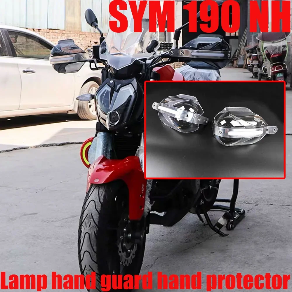 

Motorcycle Fit SYM NH 190 Handlebar LED Lights Hand Guards Handguard Protector For SYM 190 NH