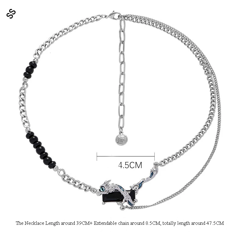 Original Innovative Chinese Dragon Series Collarbone Necklace Chain  Luxury Fashion Jewelry Set For Neck Decoration