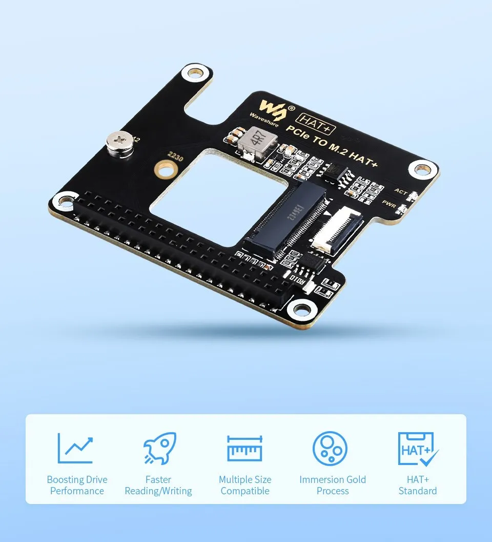 Alta Velocidade, PCIe para M.2 HAT, NVME,