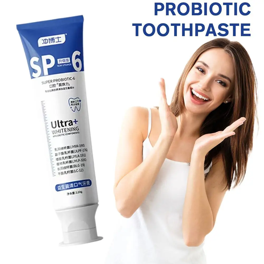 Probiotic Whitening Toothpaste Removal Tooth Stains Fresh Breath Improve Yellow Teeth Tartar Deep Cleansing Oral Odor Gum Care