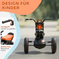 Tricycle, vélo pour enfants, vélo d'équilibre, vélo pour enfants avec pédales, vélo d'équilibre pour enfants de 18 à 36 mois, acier, 79x44x50 cm, orange 5