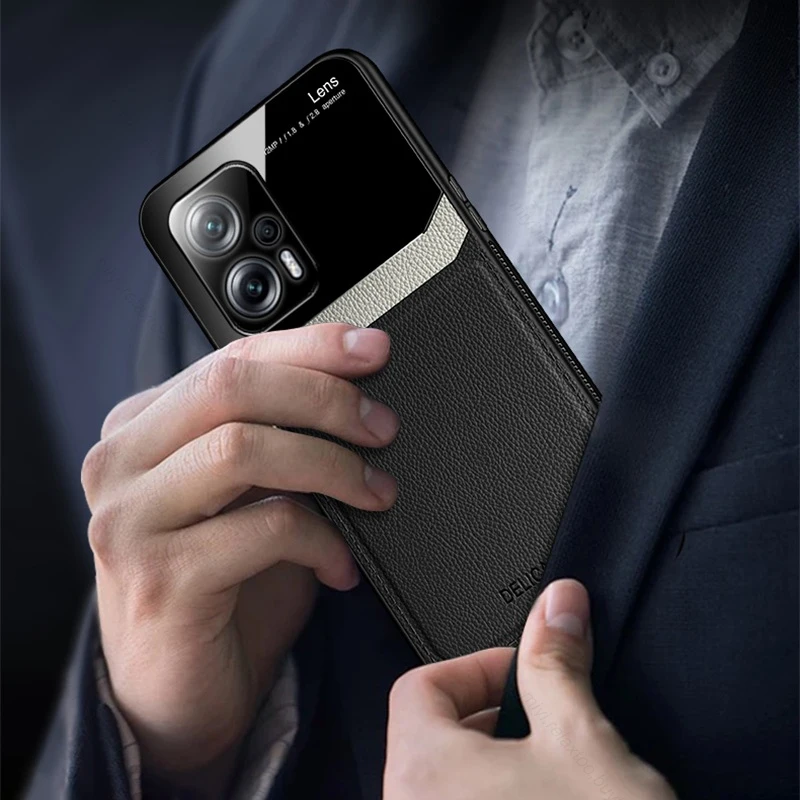 Luxury Leather And Plexiglass Phone Case For Xiaomi Poco X4 Gt_voghion.com