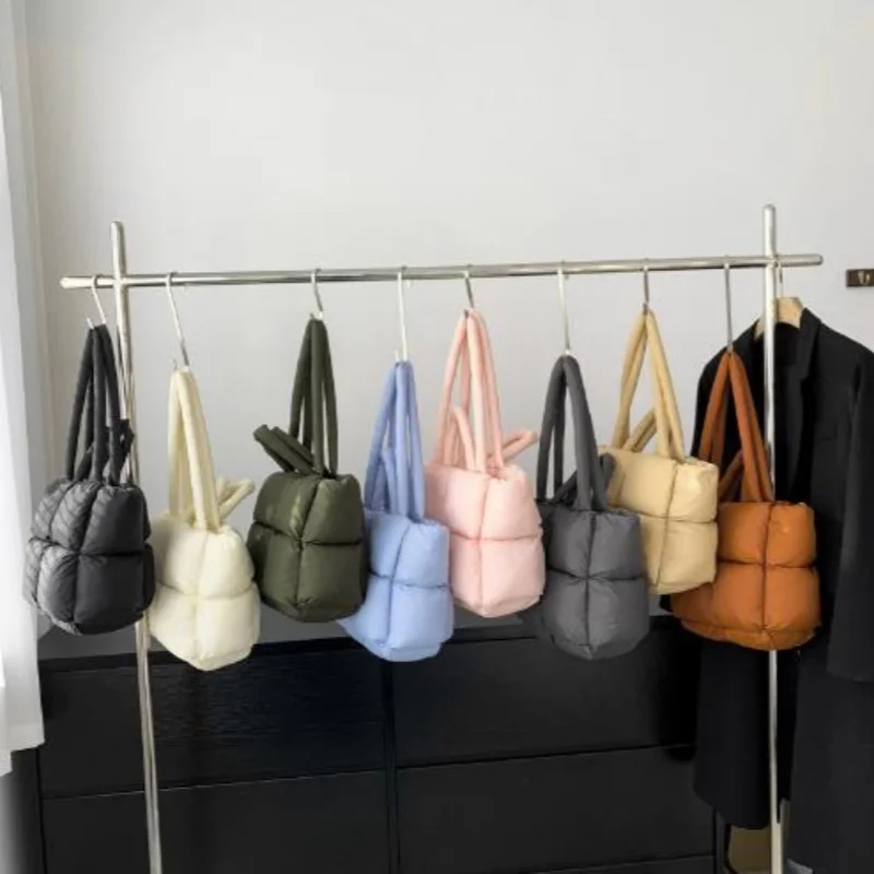 2024 new down jacket, simple cotton-filled space tote bag, soft