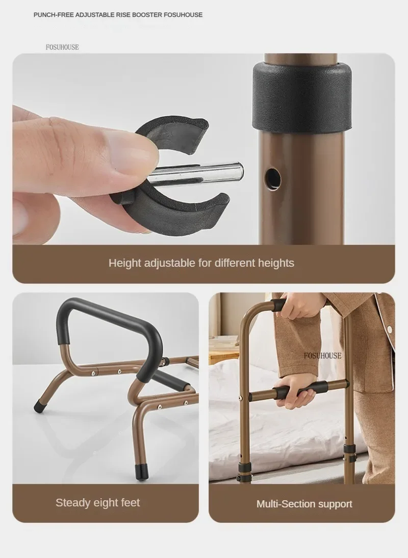 Description Picture 3 of itemBedside Railing Grab Bars Bed Handrails Assist Device Bathroom Toilet Auxiliary Grab Bars Safety Stand Disabled Accessories p