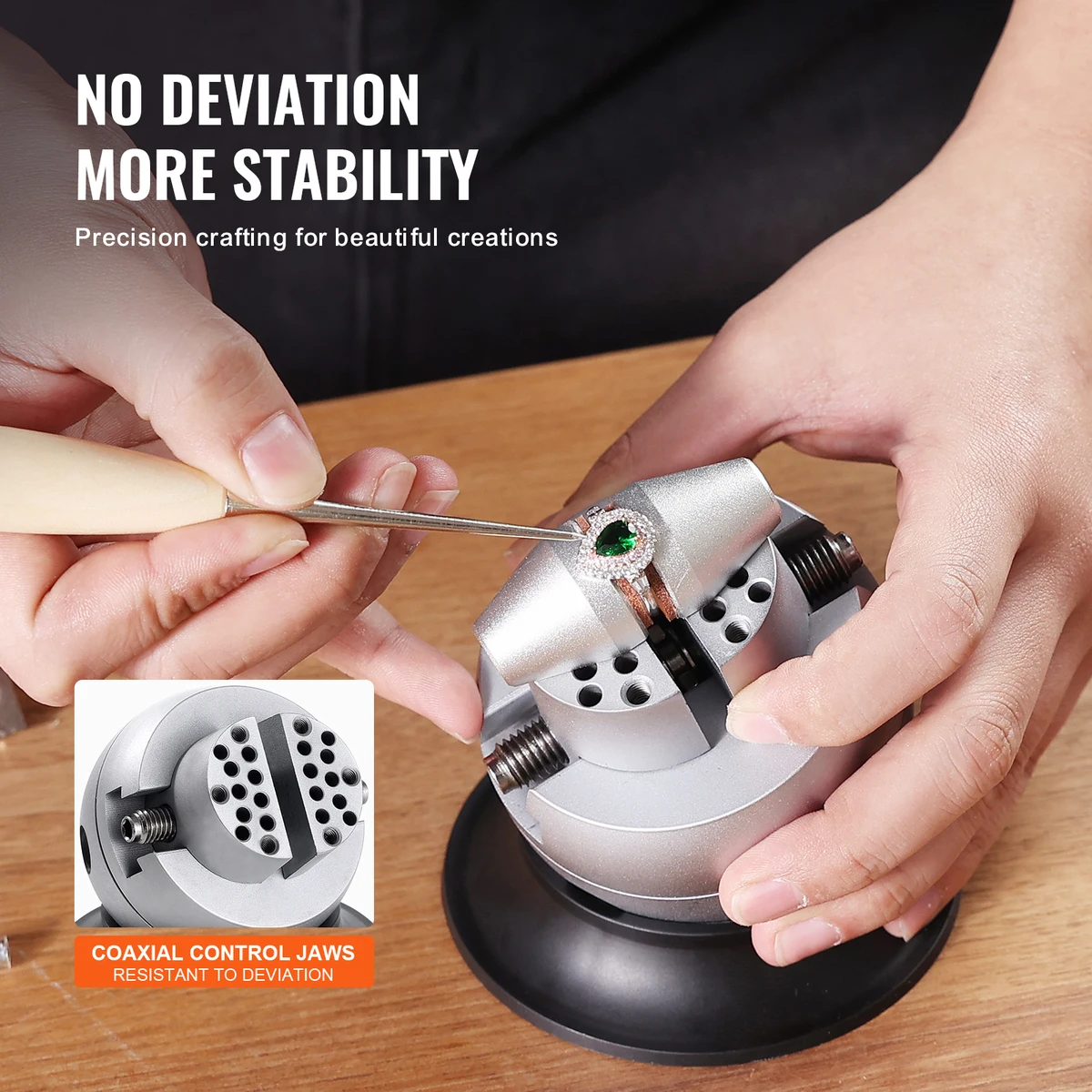 SucceBuy Ball Vise 3" 5"  Engraving Setting Tool Standard Rotation Engraving Block Vise Attachment Jewelry Engraving Block Tools — view 3