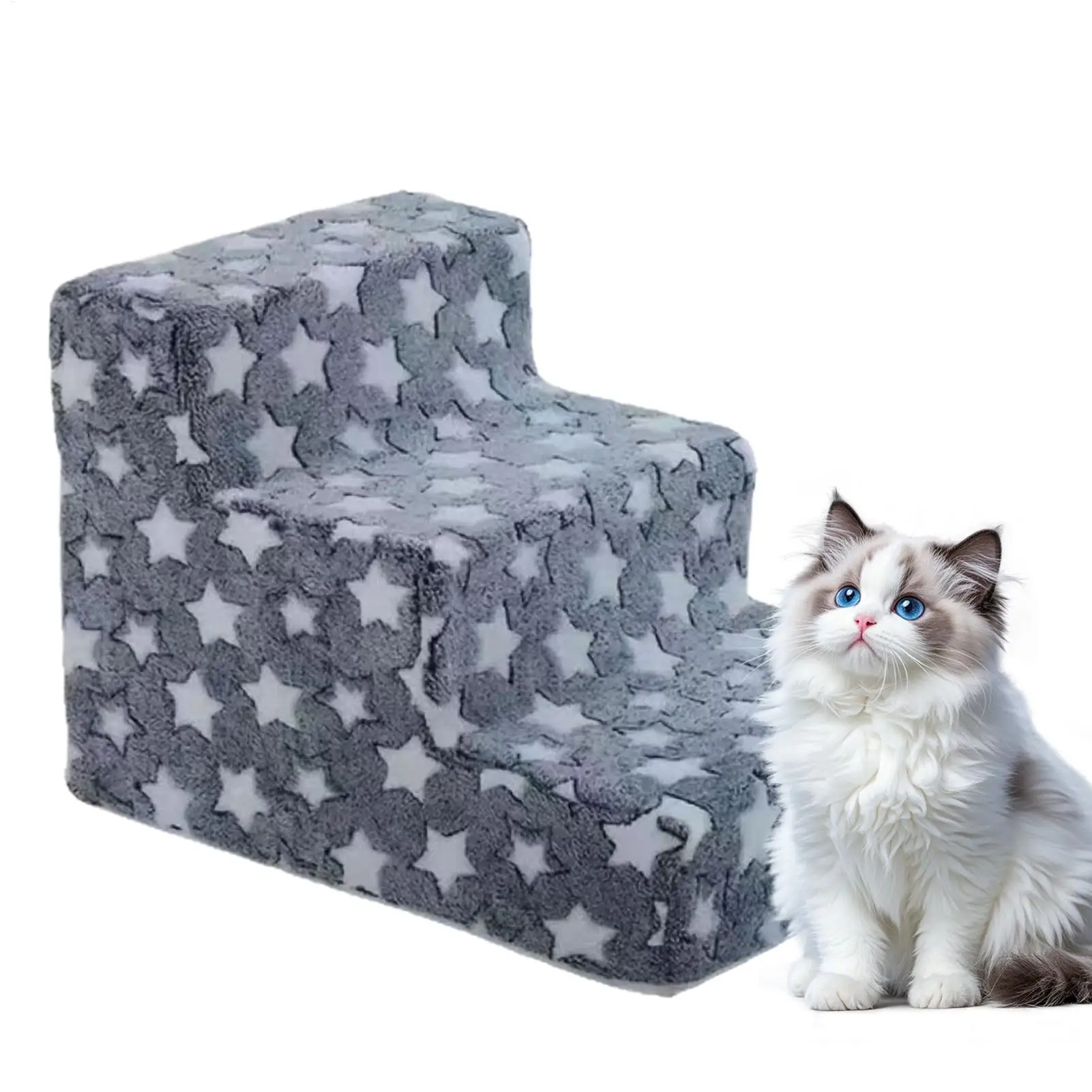 Pet 2/3 Steps Dog Secure Stairs Ramps Non-Slip Pet Steps for Older Dogs Pet with Joint Pain Sofa Bed Ladder