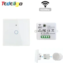 

Mini Wireless Light Switch 110V 220V Relay Receiver Touch Wall Switch Remote ON OFF for Home Smart Home Control LED Lamp Fan