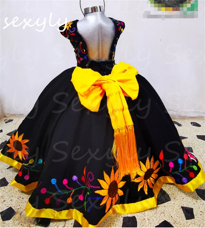 Girasol Tradicional Vestido Mexicano Vestido Bordado TM-77313