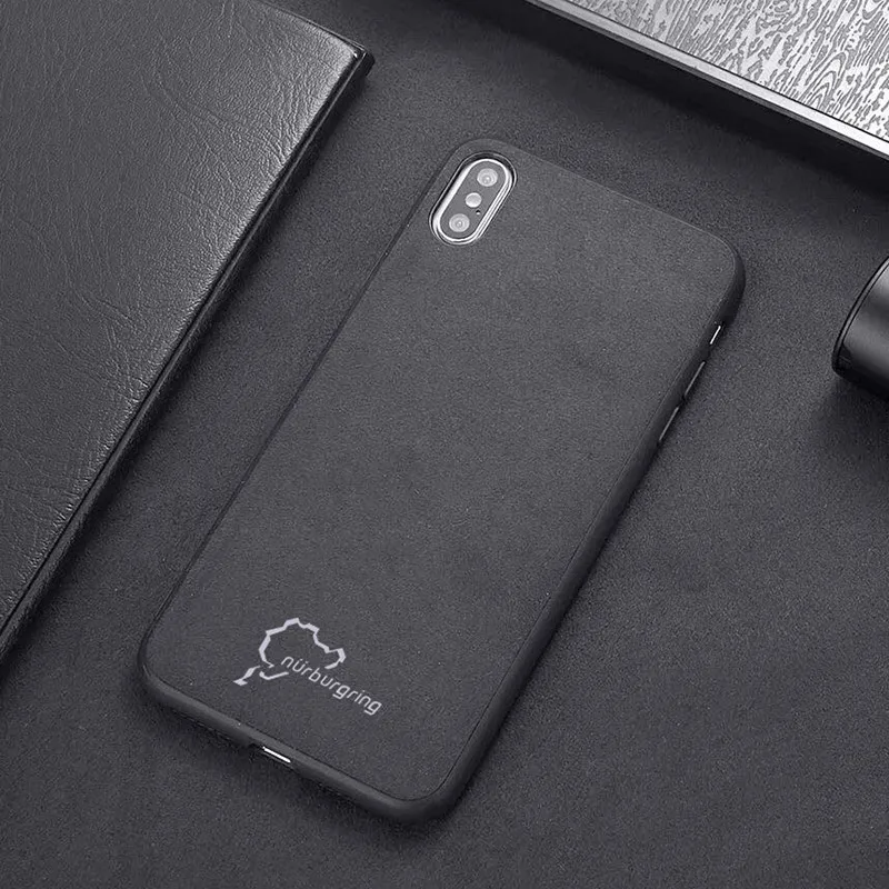 thumbnail image 1 of Luxury Nurburgring Sport Car Case for iPhone 15 14 13 12 Mini 11 Pro Max Xs XR 7 8 6s Plus Silicon Brand GTR Leather Phone Cover, 1 of 5