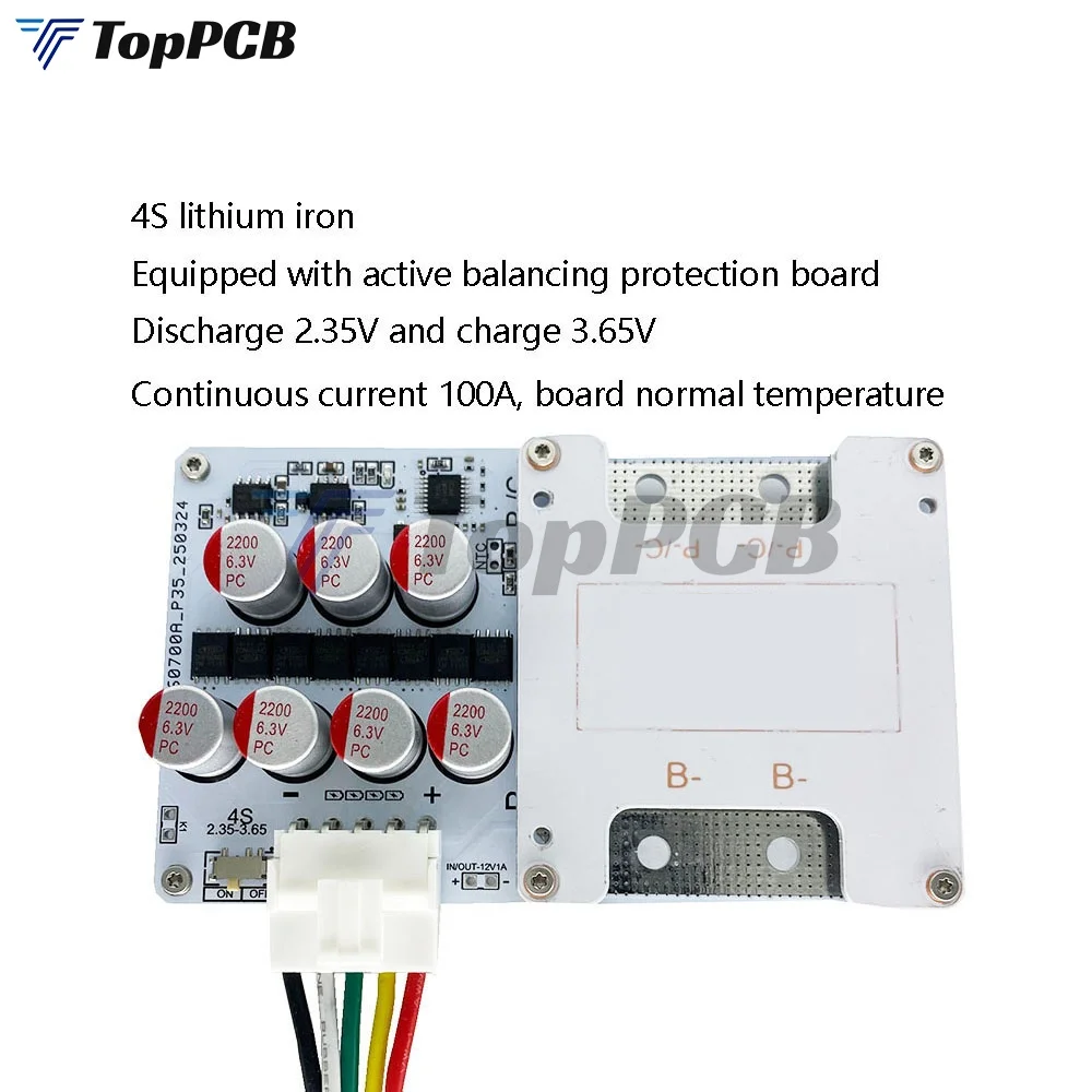 Panneau Protection Batterie LiFePO4 4S 200A Équilibreur Actif