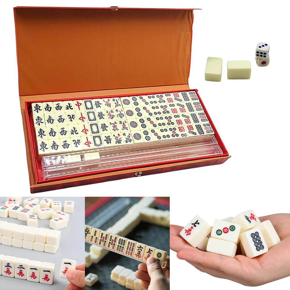 20mm-Mahjong-Game-Set-with-2-Dices-4-Racks-Carrying-Case-Mini-Travel ...