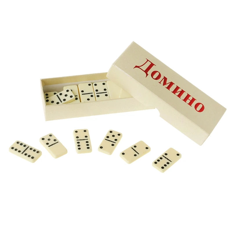 Double Six Dominoe Set Playing Chess Entertainment Travel Game Recreational Toy for Kids Boys Girls table games